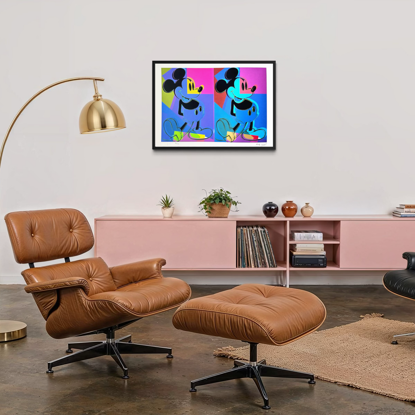 Andy Warhol Double Mickey Lithographie multicolore Arches 300gsm 42x59 cm