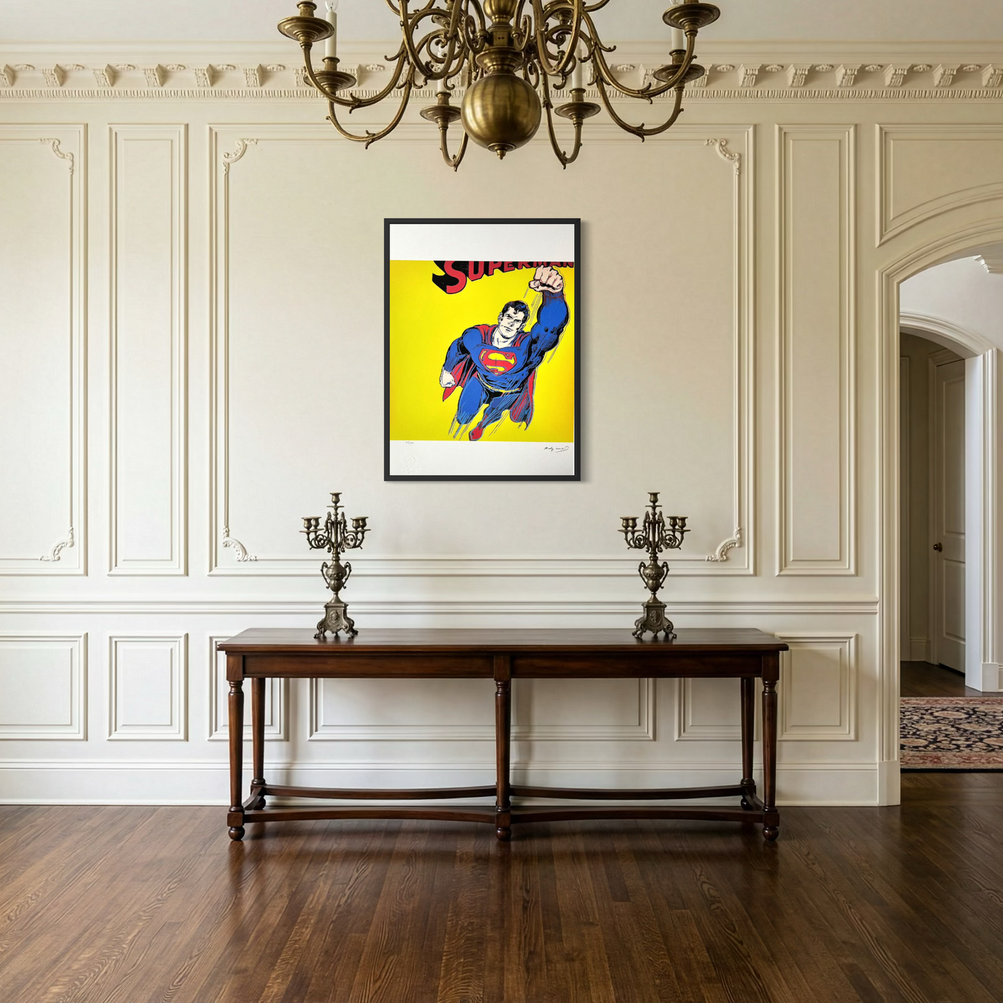 Andy Warhol Superman (Jaune) Lithographie Arches 300gsm 42x59 cm