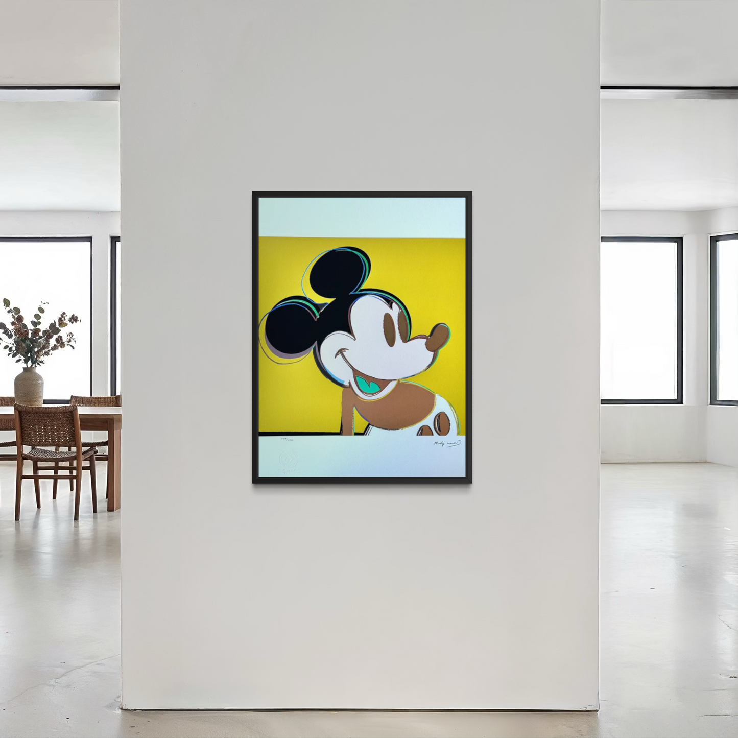 Andy Warhol Mickey Mouse (Jaune) Lithographie Arches 300 g/m² 42 x 59 cm
