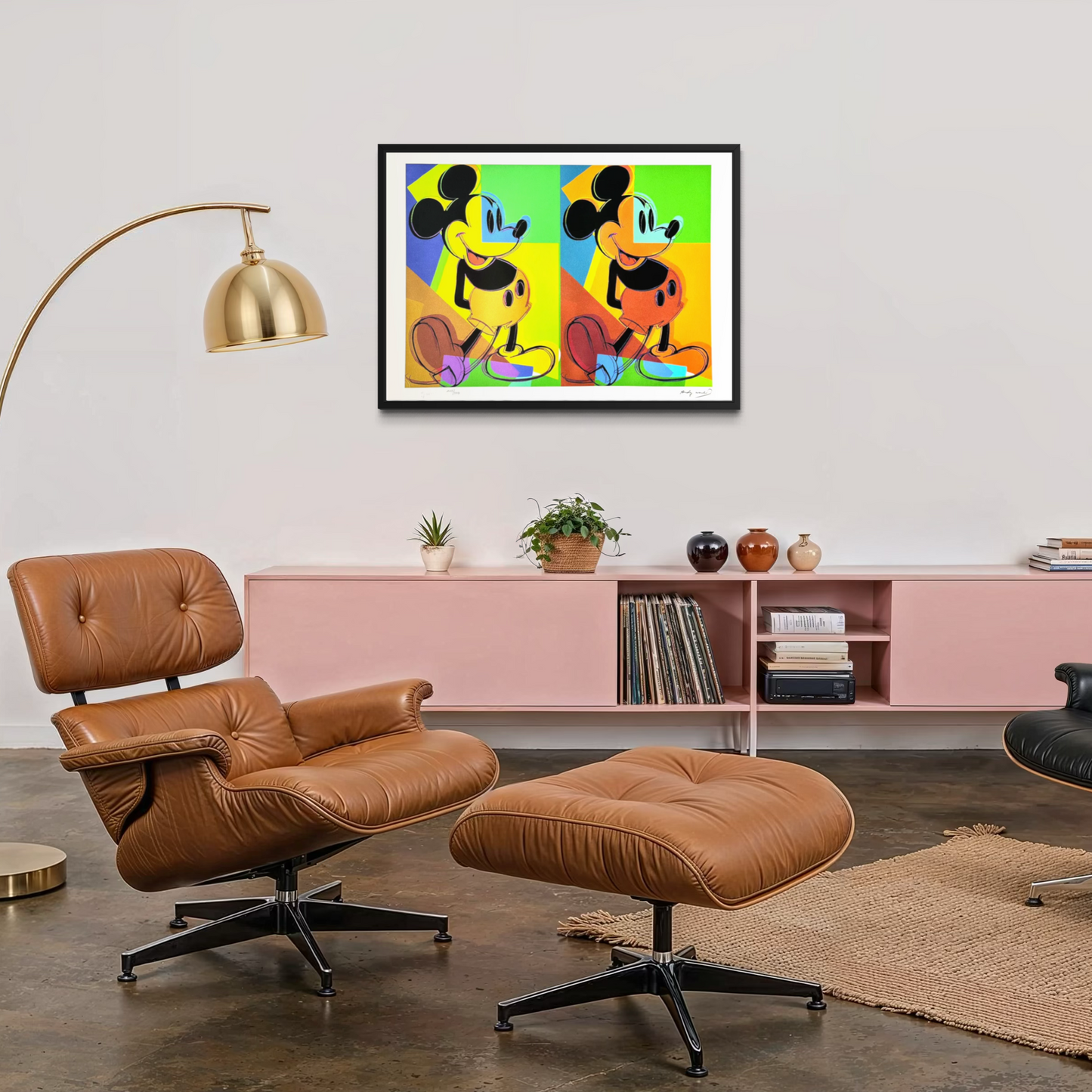 Andy Warhol Double Mickey Lithographie multicolore Arches 300gsm 42x59 cm