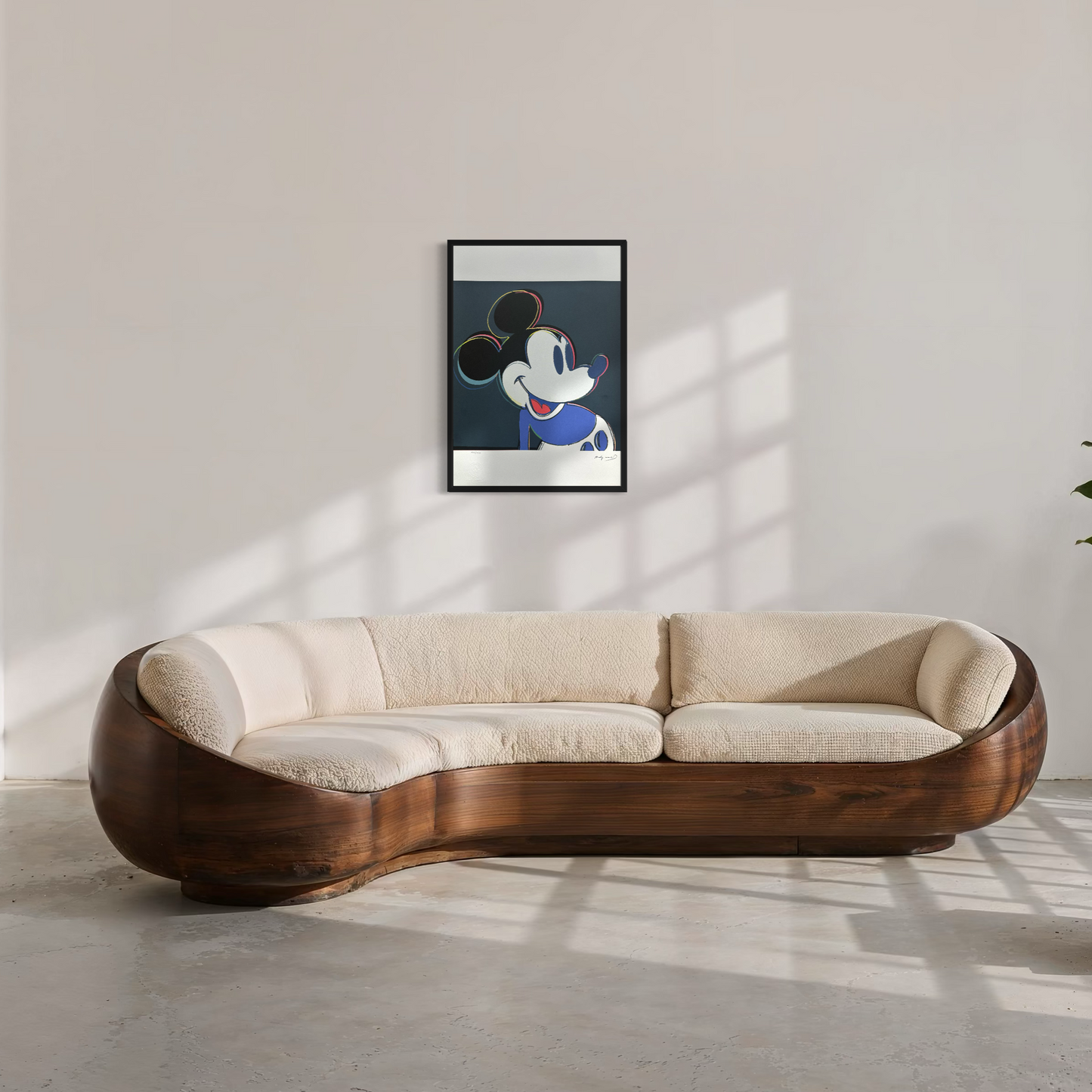 Andy Warhol Mickey Mouse (Noir-bleu) Lithographie Arches 300gsm 42x59 cm