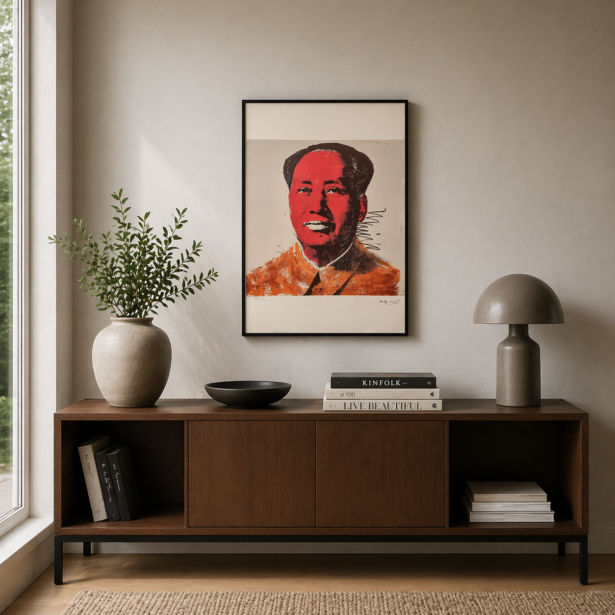 Andy Warhol Mao (Rouge & Orange) Lithographie Arches 300gsm 42x59 cm