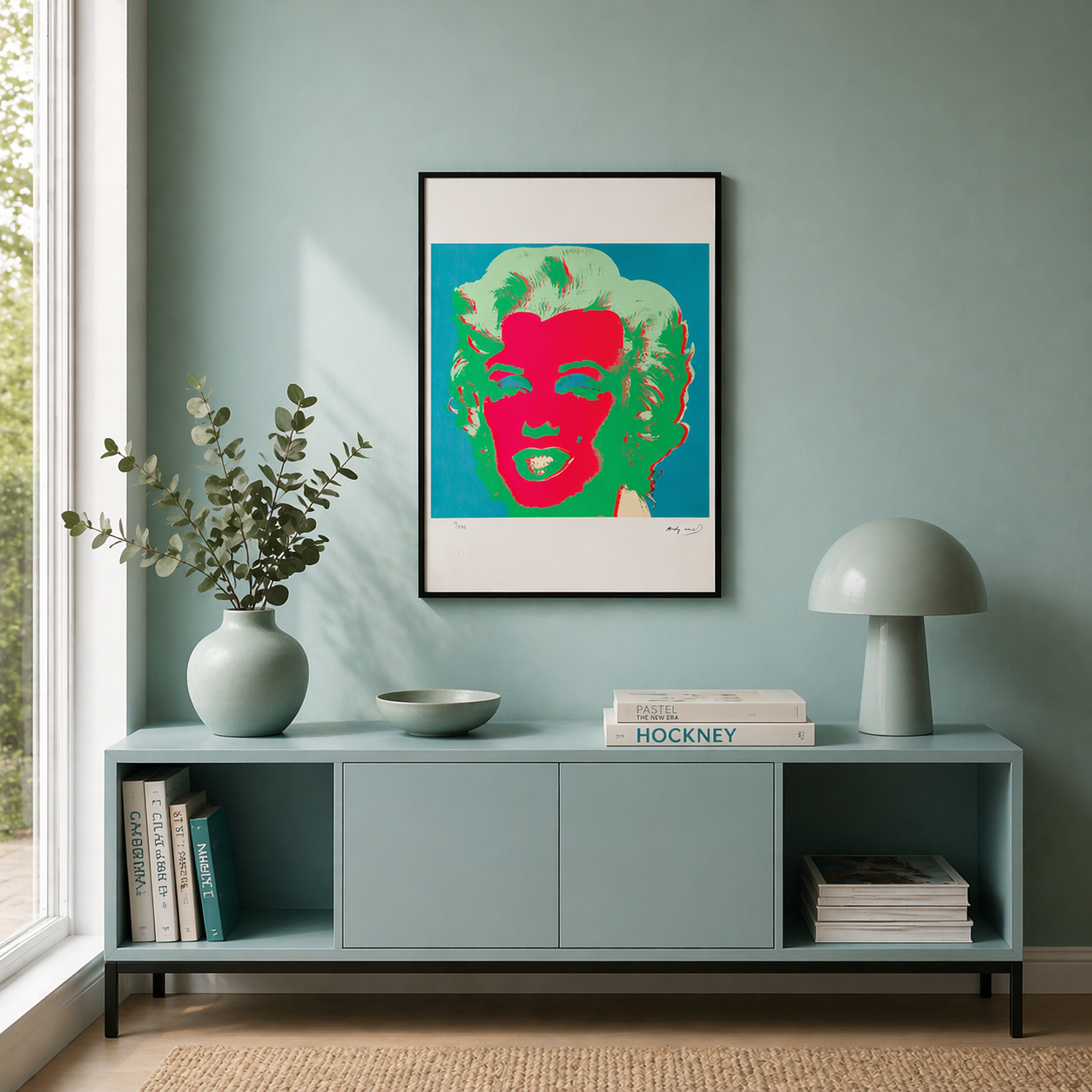 Andy Warhol Marilyn Monroe (Vert & Rose) Lithographie Arches 300gsm 42x59 cm