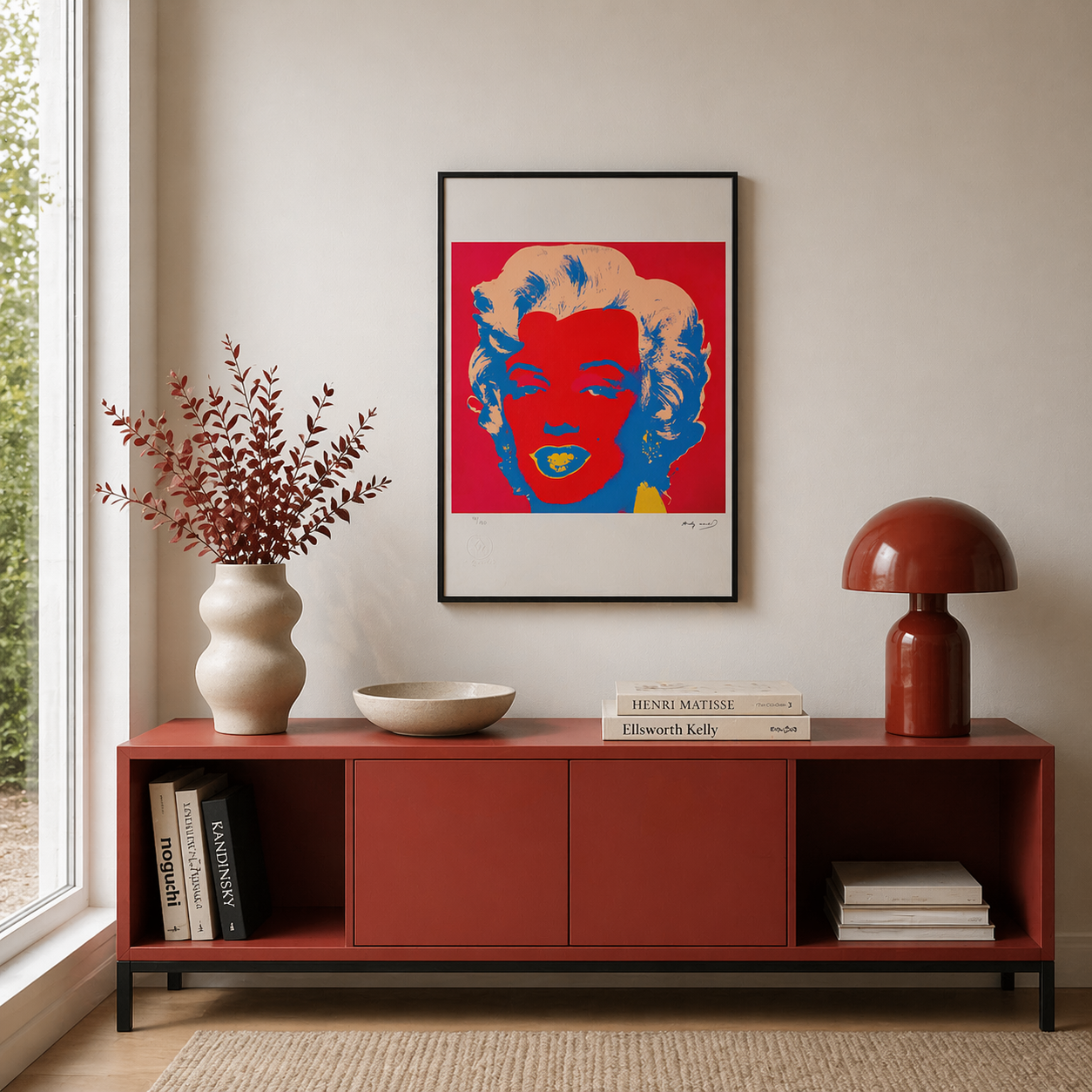 Andy Warhol Marilyn Monroe (Rouge & Bleu) Lithographie Arches 300gsm 42x59 cm