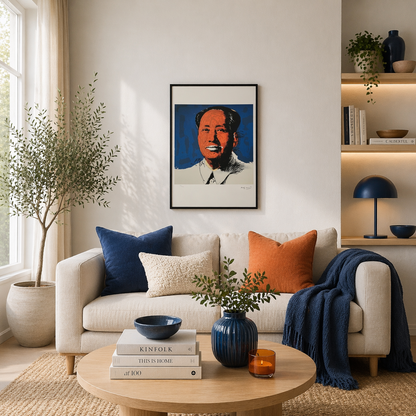 Andy Warhol Mao (Bleu & Orange) Lithographie Arches 300gsm 42x59 cm