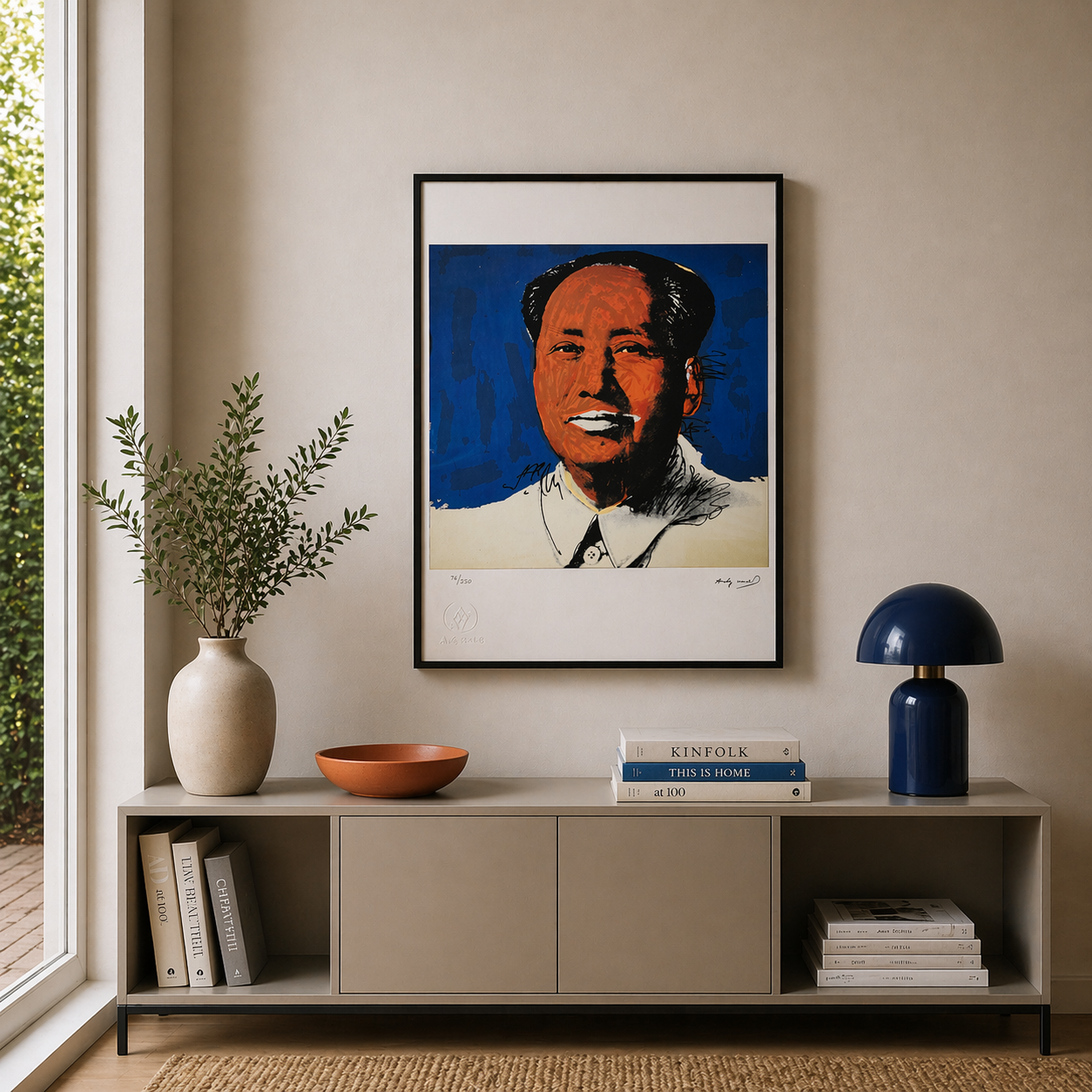 Andy Warhol Mao (Bleu & Orange) Lithographie Arches 300gsm 42x59 cm