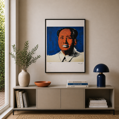 Andy Warhol Mao (Bleu & Orange) Lithographie Arches 300gsm 42x59 cm