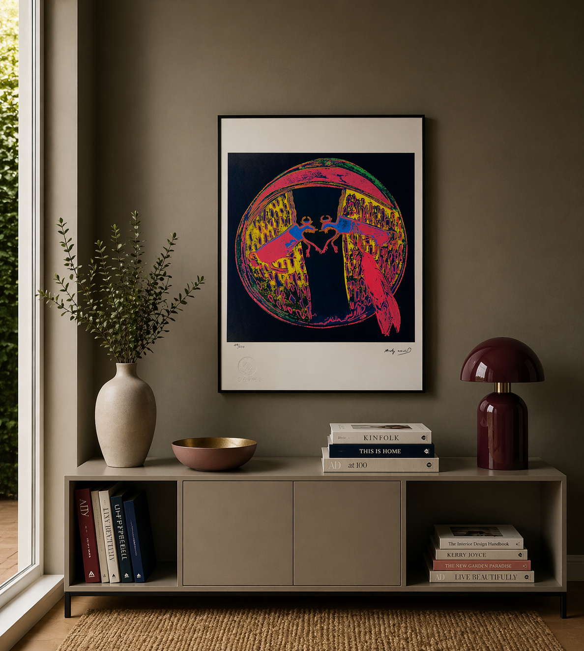 Andy Warhol Plains Indian Shield Lithographie Arches 300 g/m² 42 x 59 cm