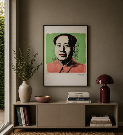 Andy Warhol Mao (Vert & Rouge) Lithographie Arches 300gsm 42x59 cm