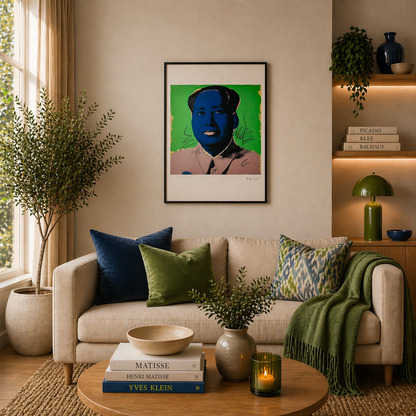 Andy Warhol Mao (Bleu & Vert) Lithographie Arches 300gsm 42x59 cm