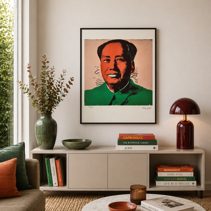 Andy Warhol Mao (Vert & Rouge) Lithographie Arches 300gsm 42x59 cm