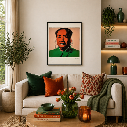Andy Warhol Mao (Vert & Rouge) Lithographie Arches 300gsm 42x59 cm