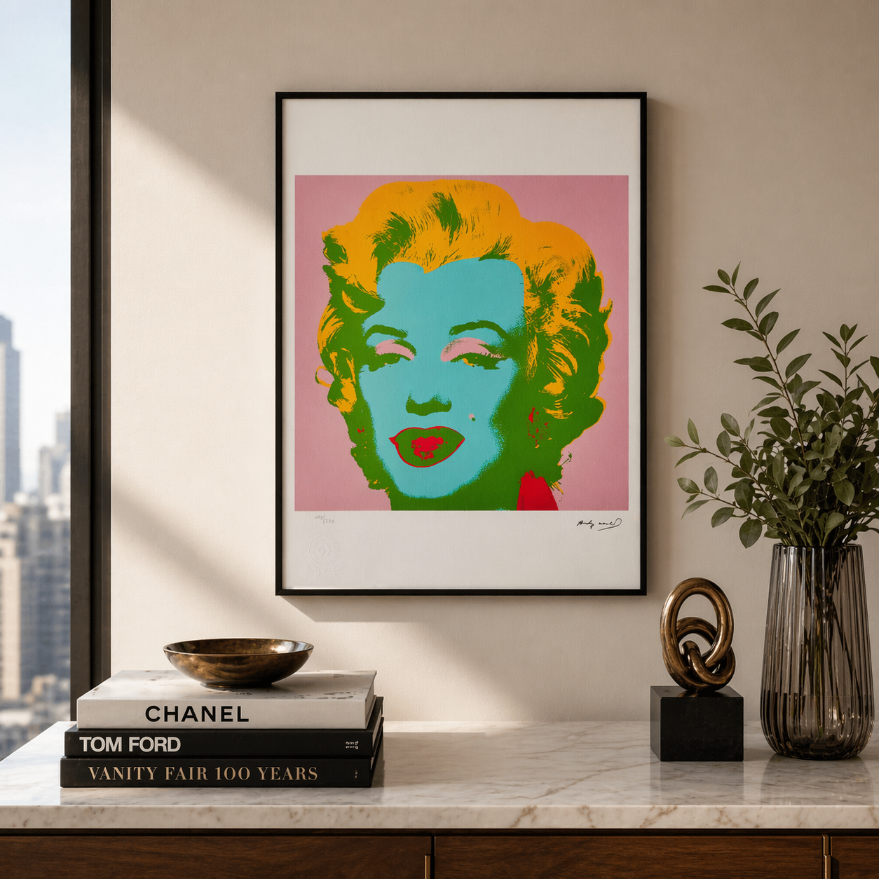 Andy Warhol Marilyn Monroe (Rose) Lithographie Arches 300gsm 42x59 cm