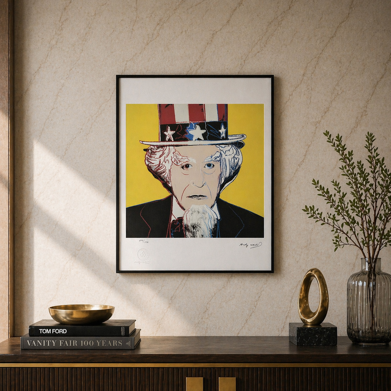 Andy Warhol Oncle Sam Lithographie Arches 300gsm 42x59 cm