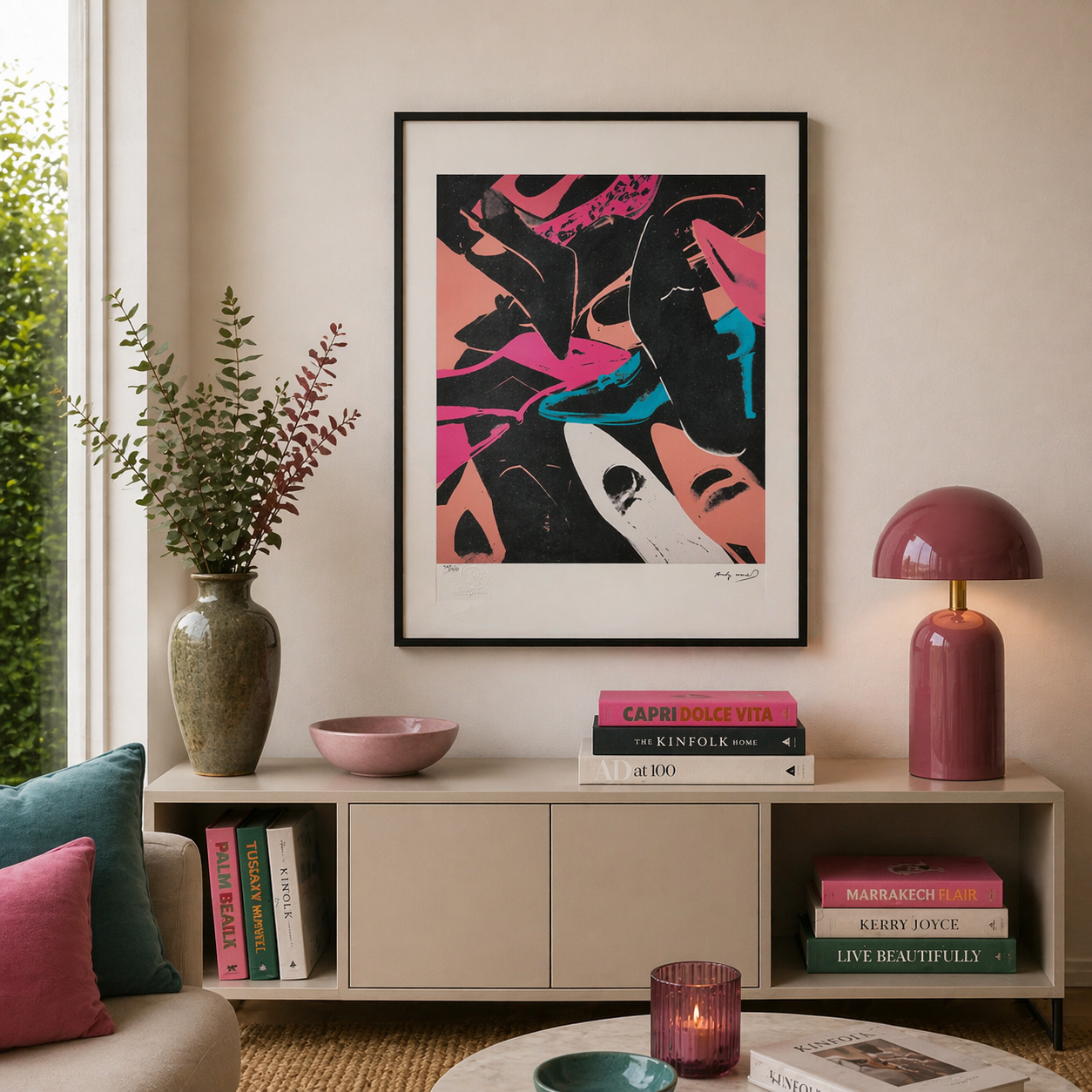 Andy Warhol Chaussure Lithographie Arches 300gsm 42x59 cm