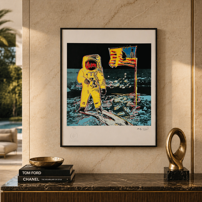 Andy Warhol Moonwalk (Jaune & Bleu) Lithographie Arches 300gsm 42x59 cm