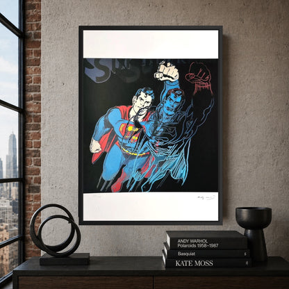 Andy Warhol Superman (Noir) Lithographie Arches 300gsm 42x59 cm