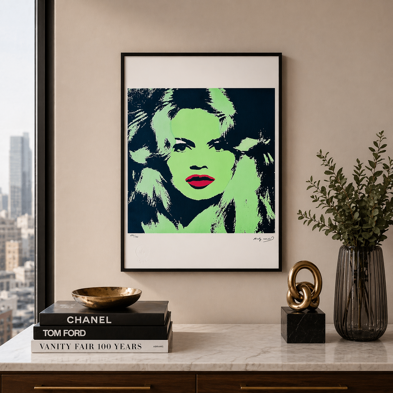 Andy Warhol Brigitte Bardot (Vert) Lithographie Arches 300gsm 42x59 cm