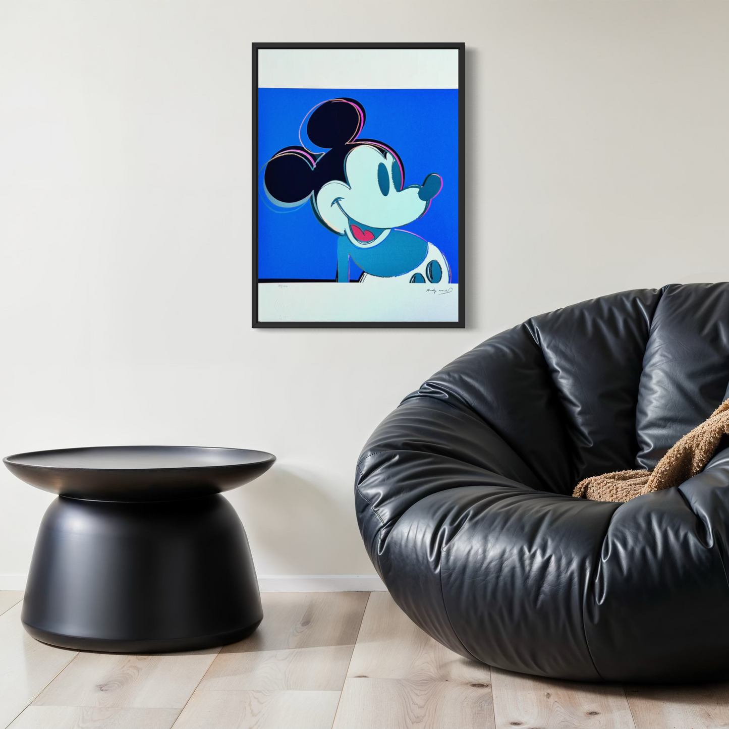 Andy Warhol Mickey Mouse (Bleu) Lithographie Arches 300 g/m² 42 x 59 cm