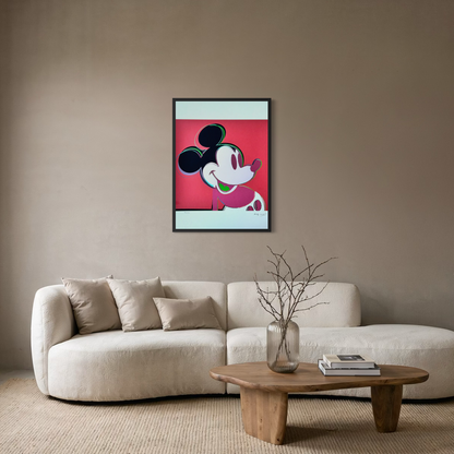 Andy Warhol Mickey Mouse (Rouge) Lithographie Arches 300 g/m² 42 x 59 cm