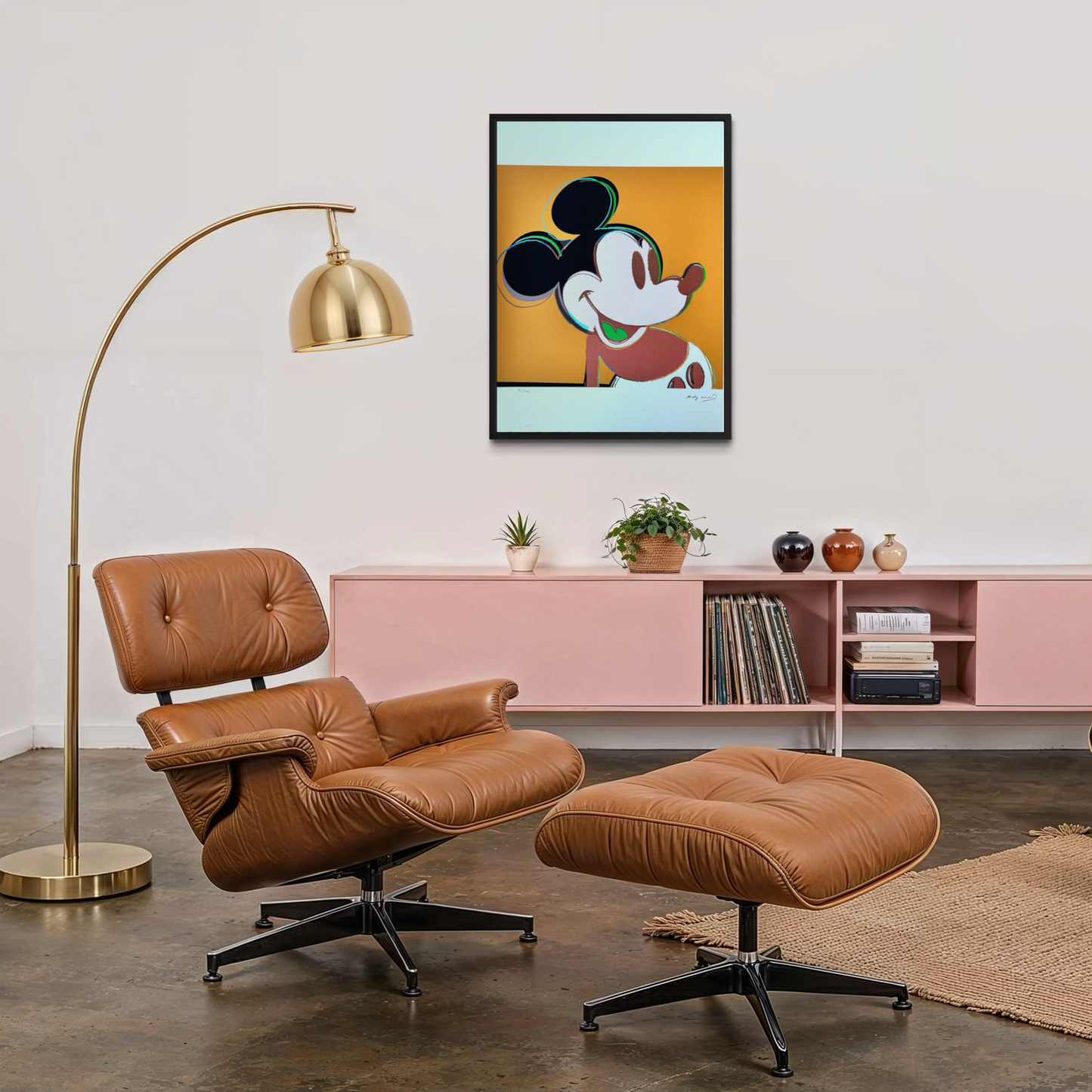 Andy Warhol Mickey Mouse (Jaune foncé) Lithographie Arches 300 g/m² 42 x 59 cm