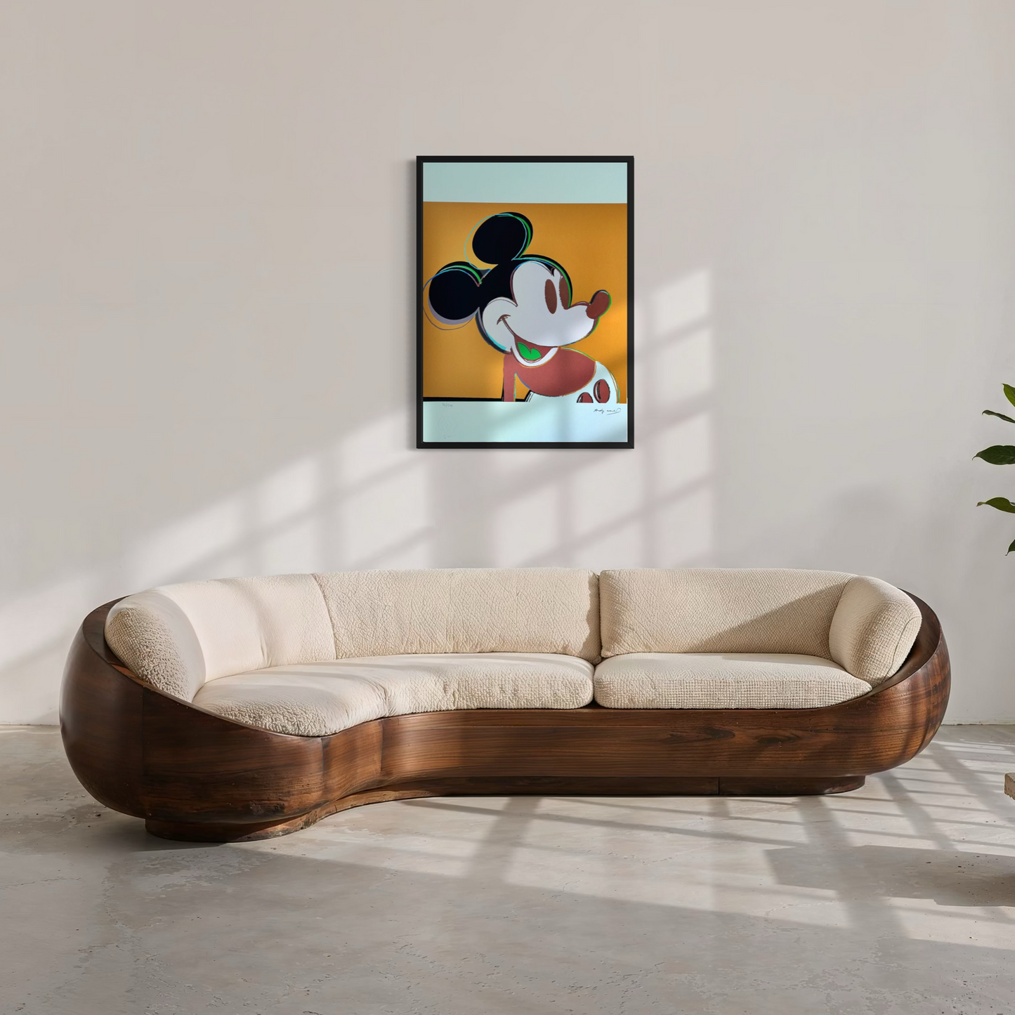 Andy Warhol Mickey Mouse (Jaune foncé) Lithographie Arches 300 g/m² 42 x 59 cm