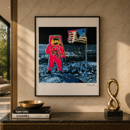 Andy Warhol Moonwalk (Pink & Bleu) Lithographie Arches 300gsm 42x59 cm