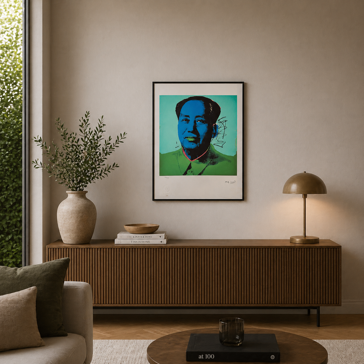 Andy Warhol Mao (Turquoise & Blue Edition) Lithographie Arches 300gsm 42x59 cm