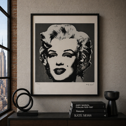 Andy Warhol Marilyn Monroe' (Noir & Blanc) Lithographie Arches 300gsm 42x59 cm