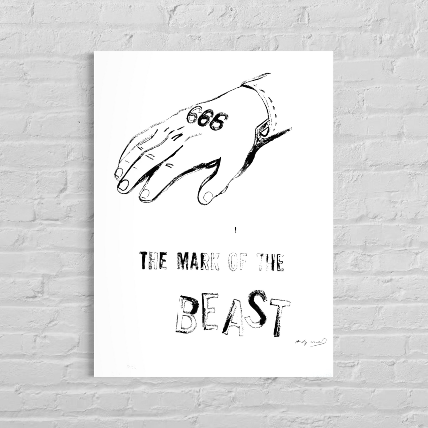 Andy Warhol La Magie de la Bête Lithographie Arches 300gsm 42x59 cm