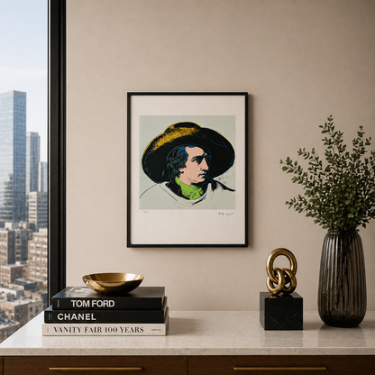 Andy Warhol Goethe (Gris-Noir) Lithographie Arches 300gsm 42x59 cm