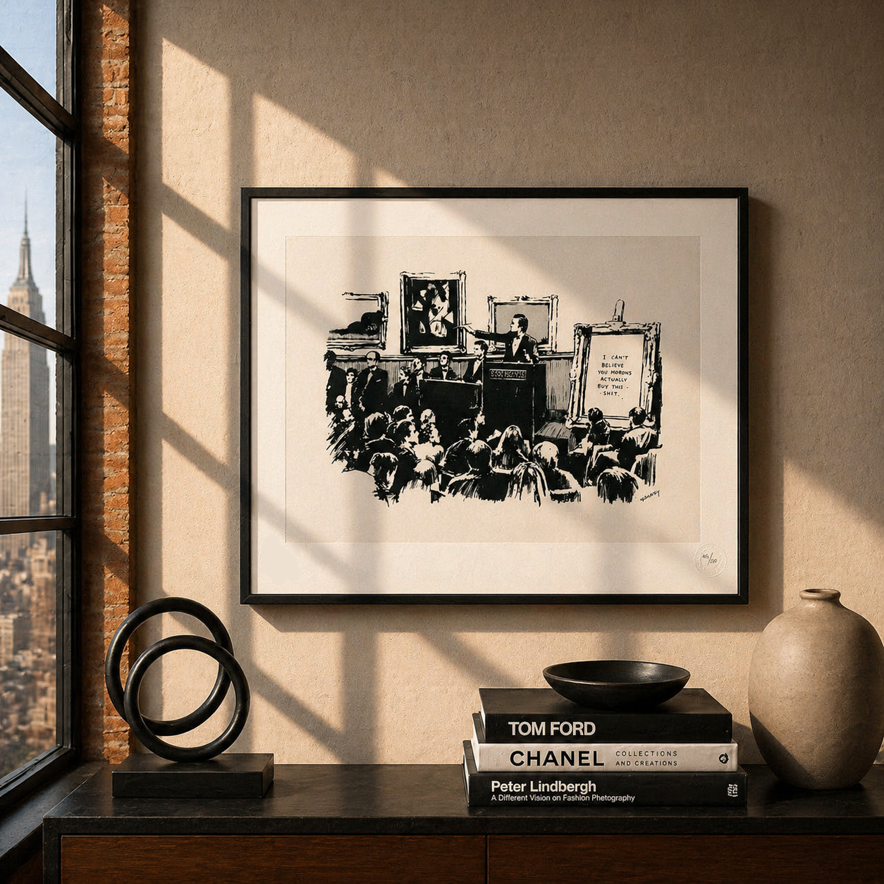 Banksy Morons Lithographie Arches 300gsm 42x59 cm