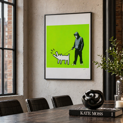 Banksy Barking Dog (Vert clair) Lithographie Arches 300 g/m² 42 x 59 cm