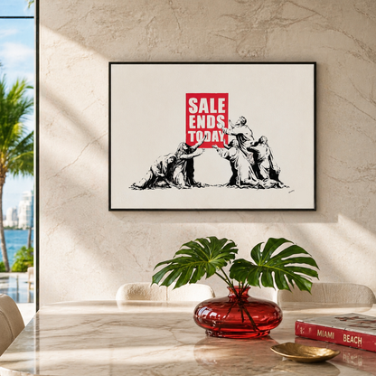 La vente Banksy se termine aujourd'hui Lithographie Arches 300 g/m² 42x59 cm