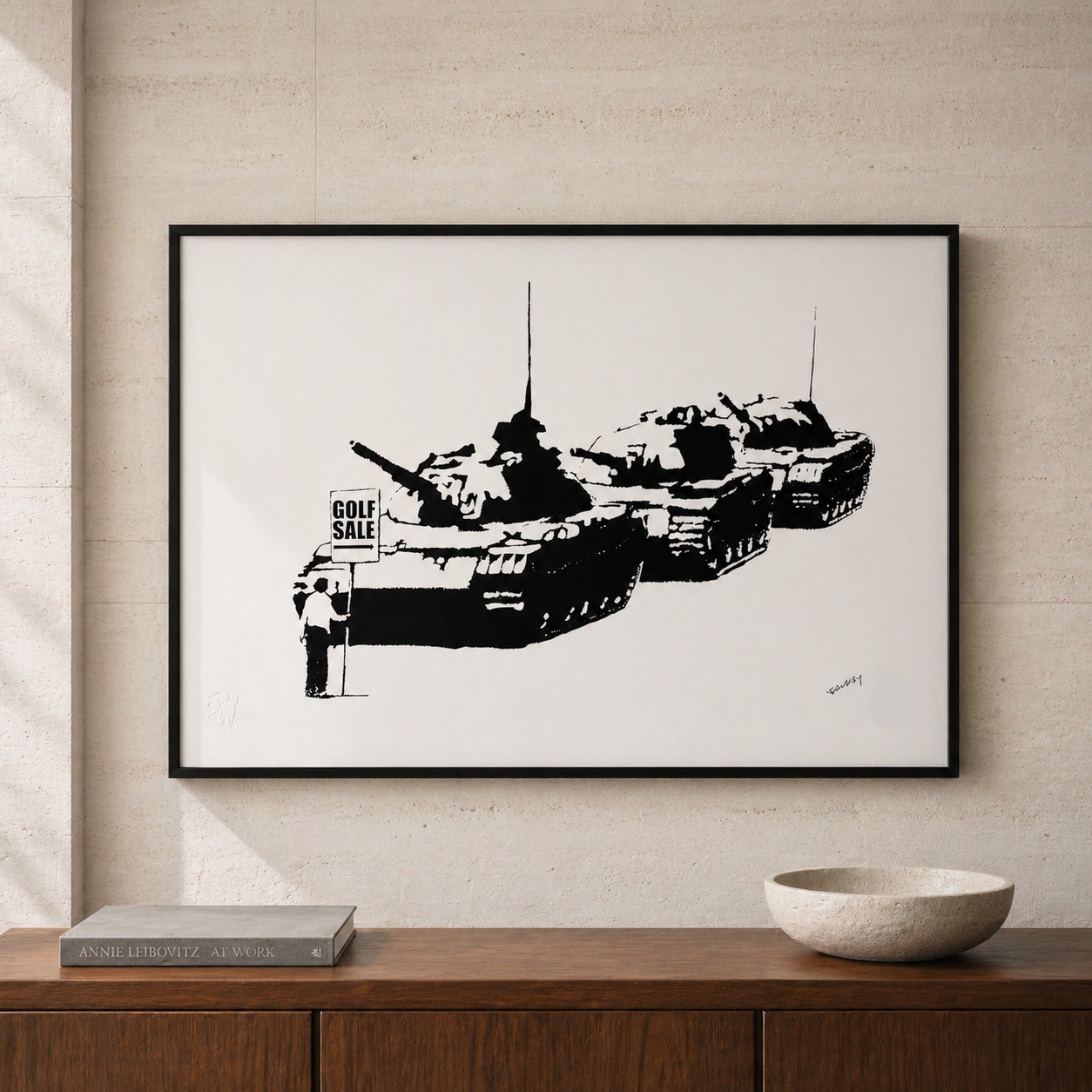 Banksy Golf Vente Lithographie Arches 300gsm 42x59 cm