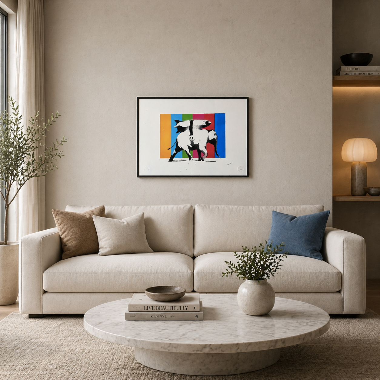Banksy Heavy Weapons (Multicolore) Lithographie Arches 300gsm 42x59 cm