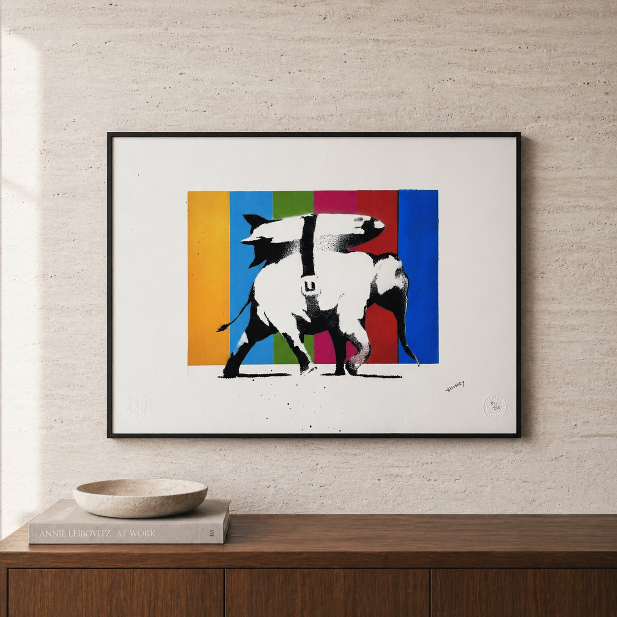 Banksy Heavy Weapons (Multicolore) Lithographie Arches 300gsm 42x59 cm