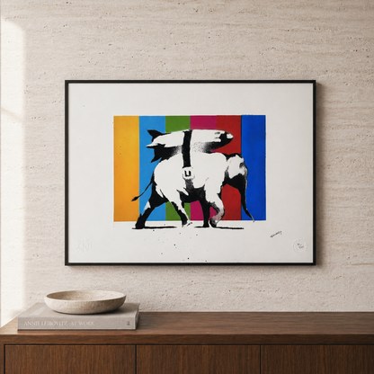 Banksy Heavy Weapons (Multicolore) Lithographie Arches 300gsm 42x59 cm