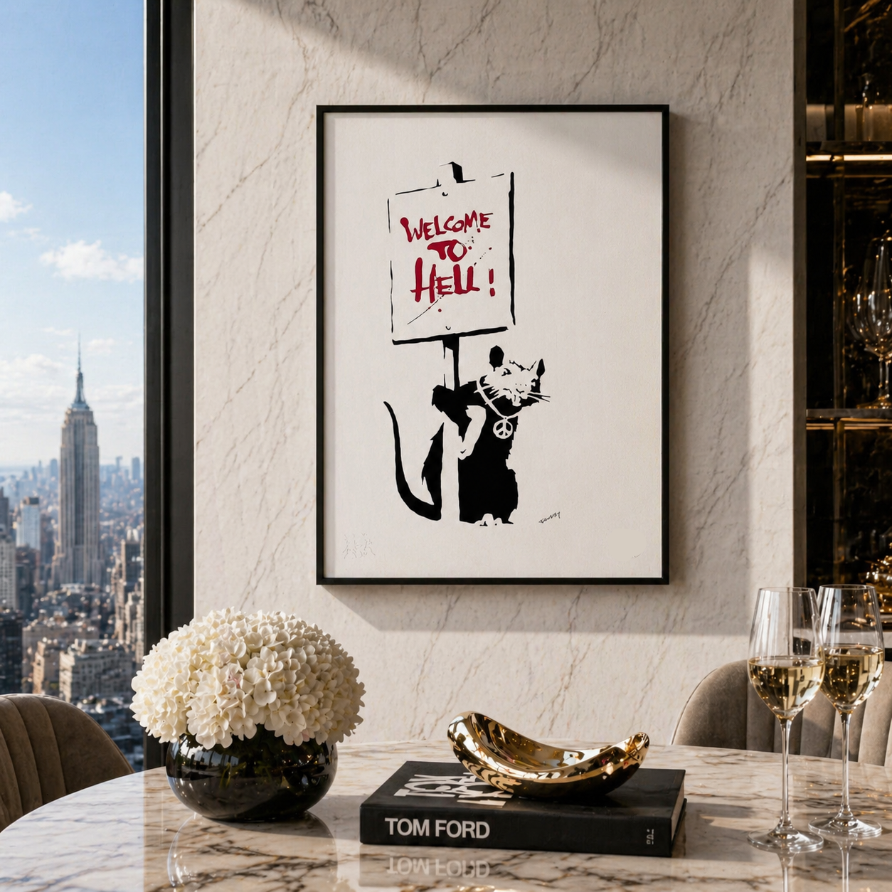 Banksy Bienvenue en Enfer Lithographie Arches 300gsm 42x59 cm
