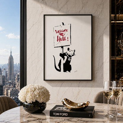 Banksy Bienvenue en Enfer Lithographie Arches 300gsm 42x59 cm