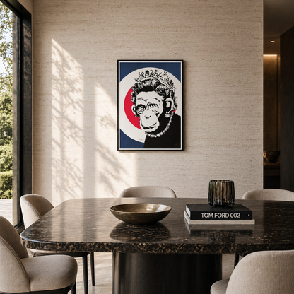 Banksy Queen Monkey Lithographie Arches 300 g/m² 42 x 59 cm