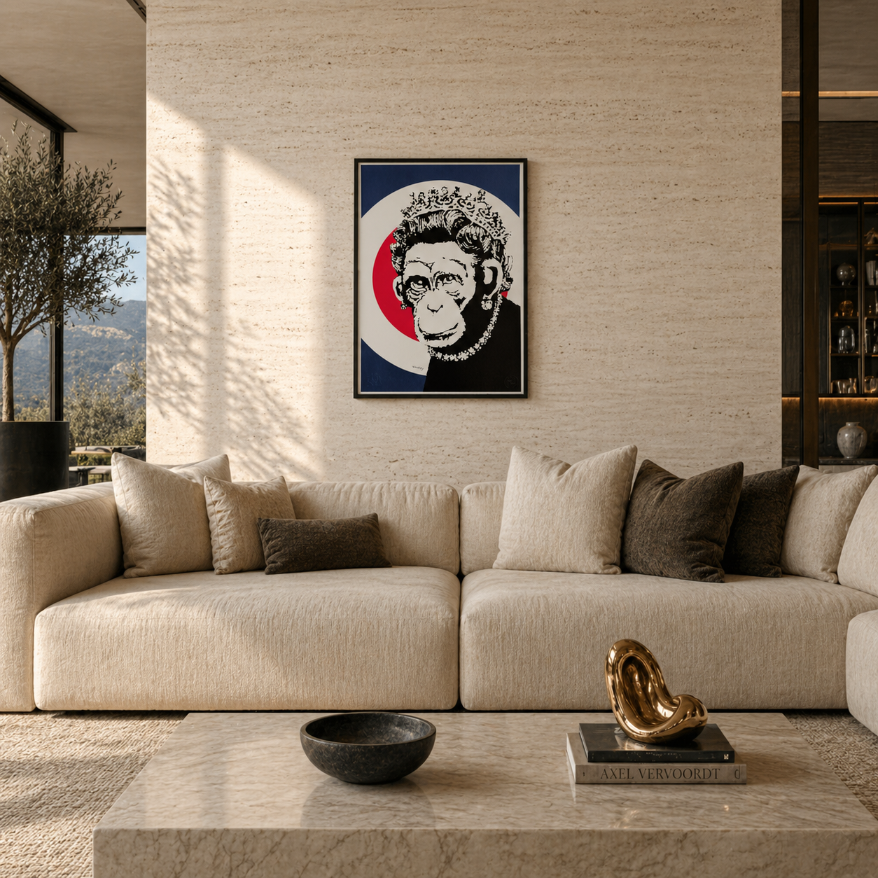 Banksy Queen Monkey Lithographie Arches 300 g/m² 42 x 59 cm