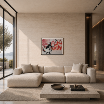 Banksy Rat avec lithographie à rouleaux Arches 300 g/m² 42 x 59 cm