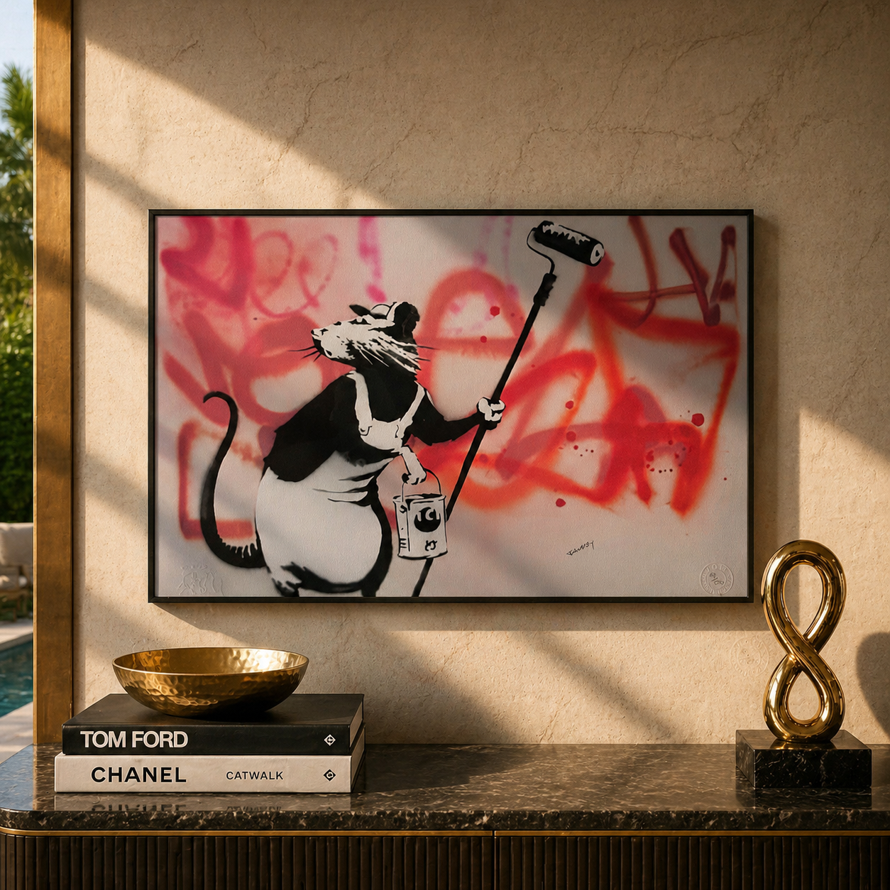 Banksy Rat avec lithographie à rouleaux Arches 300 g/m² 42 x 59 cm