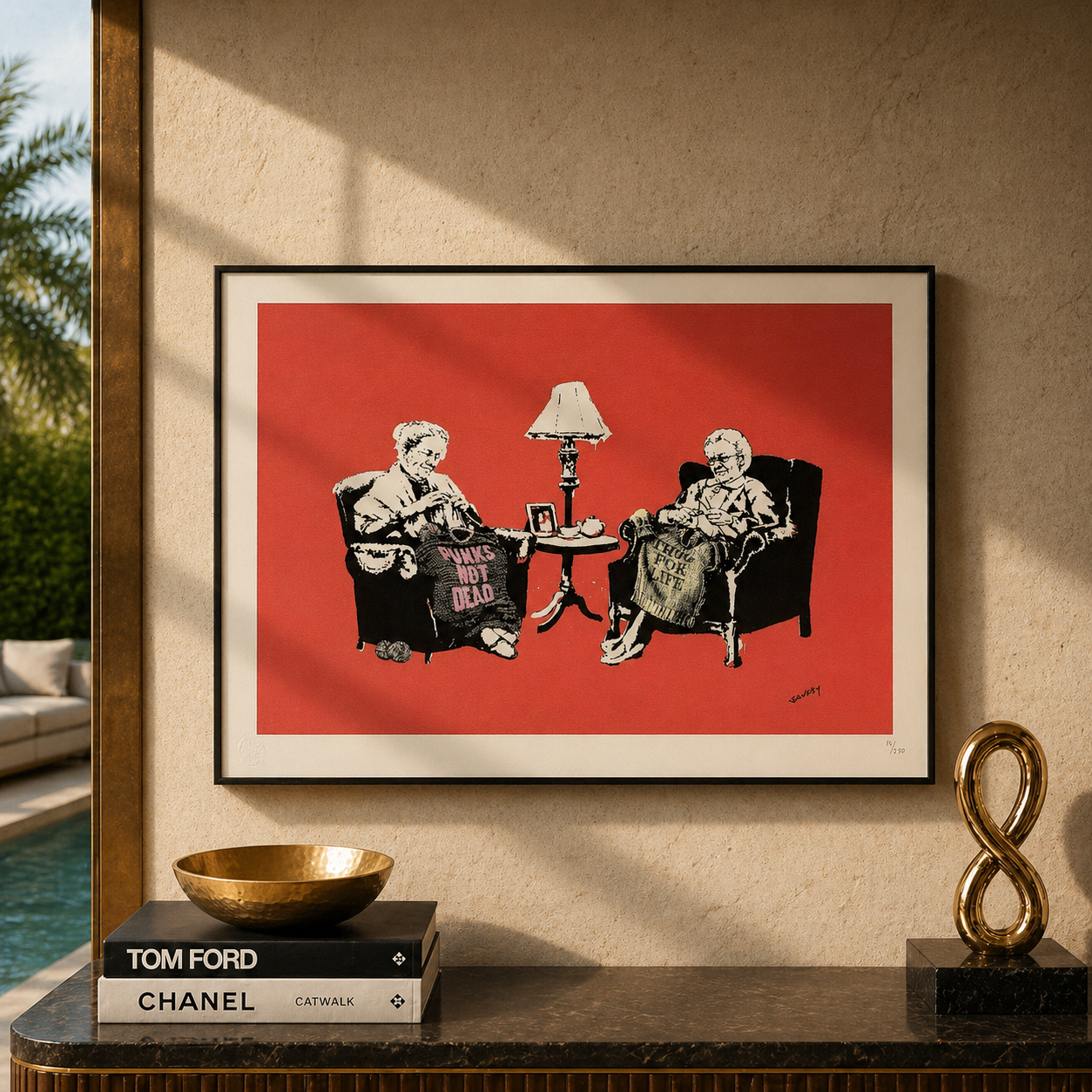 Banksy Grannies Lithographie Arches 300gsm 42x59 cm