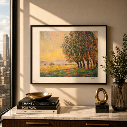 Claude Monet Saules au soleil couchant Lithographie Arches 300gsm 42x59 cm