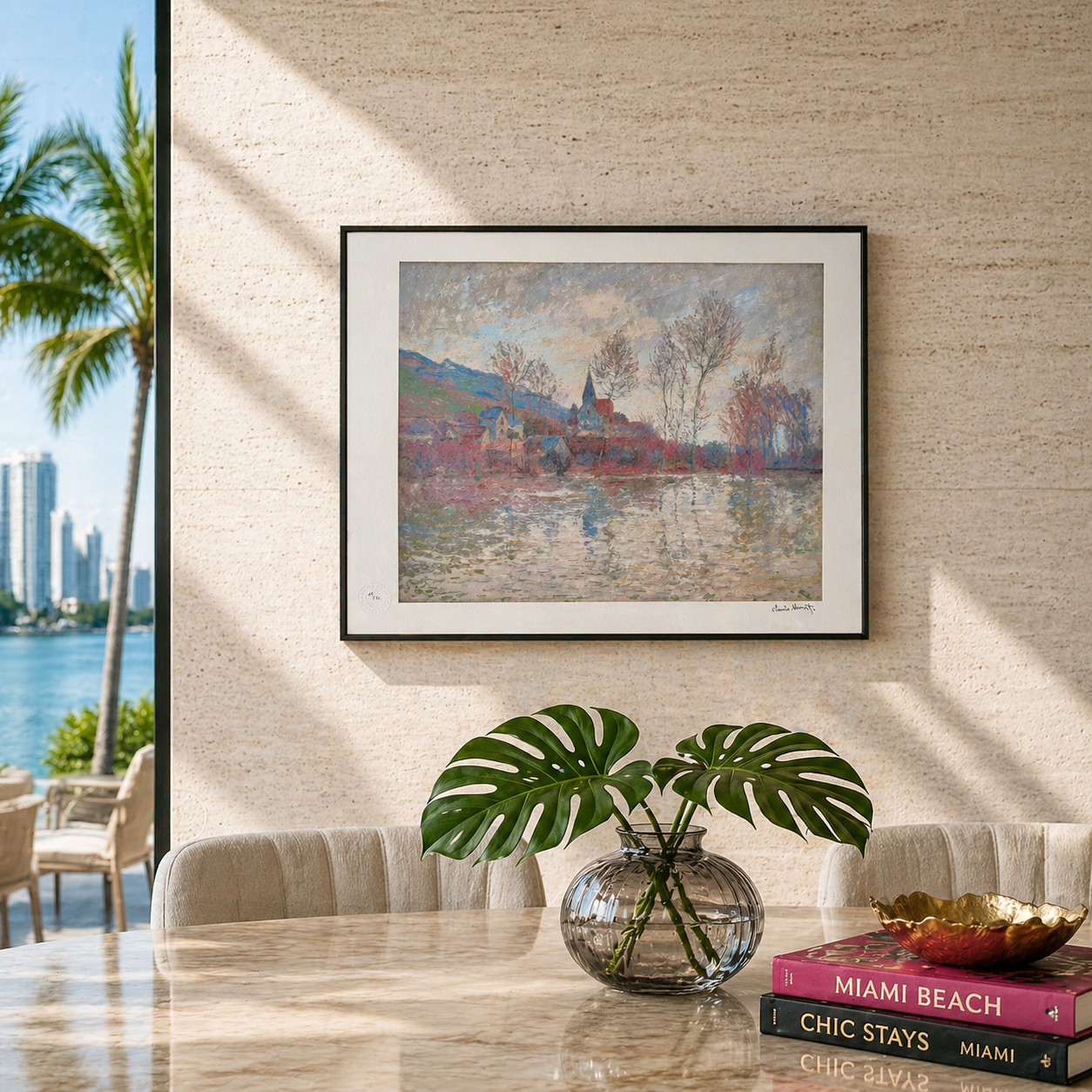 Claude Monet Inondation à Giverny Lithographie Arches 300gsm 42x59 cm