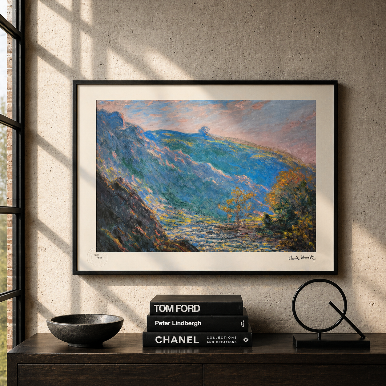 Claude Monet Soleil sur la Petite Creuse Lithographie Arches 300gsm 42x59 cm