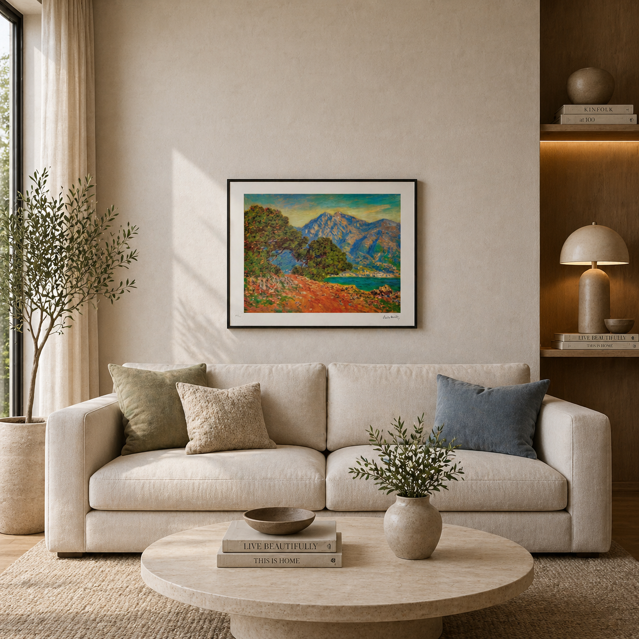 Claude Monet au Cap Martin Lithographie Arches 300gsm 42x59 cm