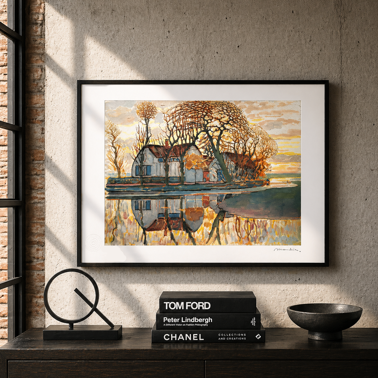 Ferme Piet Mondriaan à côté de Duivendrecht Lithographie Arches 300gsm 42x59 cm